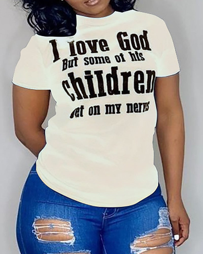 WHITE TEE I love God
