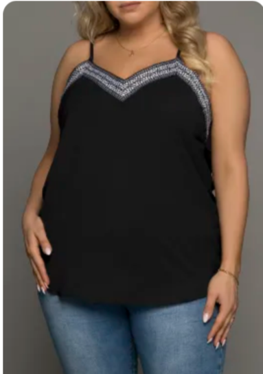 BlackPLUS SIZE BERMUDA SUN TANK