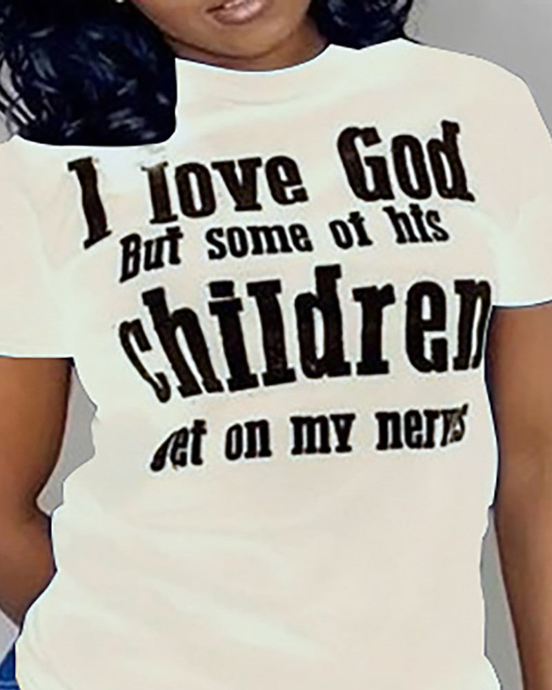 WHITE TEE I love God