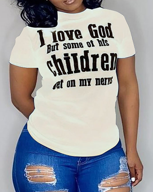 WHITE TEE I love God