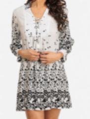 WHITE AND BKACK DRESS