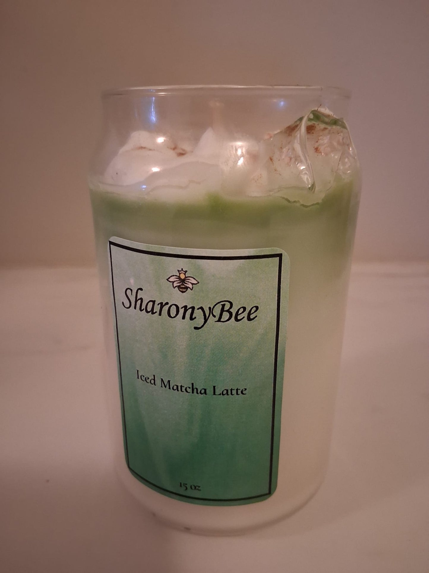 Iced Matcha Latte, Made With Coco Apricot.